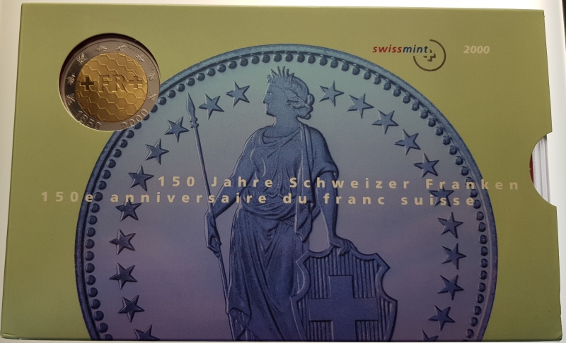 stgl Münzsatz 2000 150 Jahre Schweizer Franken - RAR